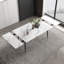 Modern Extendable Dining Table for 4-10 People，159-239cm Adjustable Length, Sintered Stone Dining Table - Scratch & Heat Resistant - Modern Kitchen Table for 4-10 People
