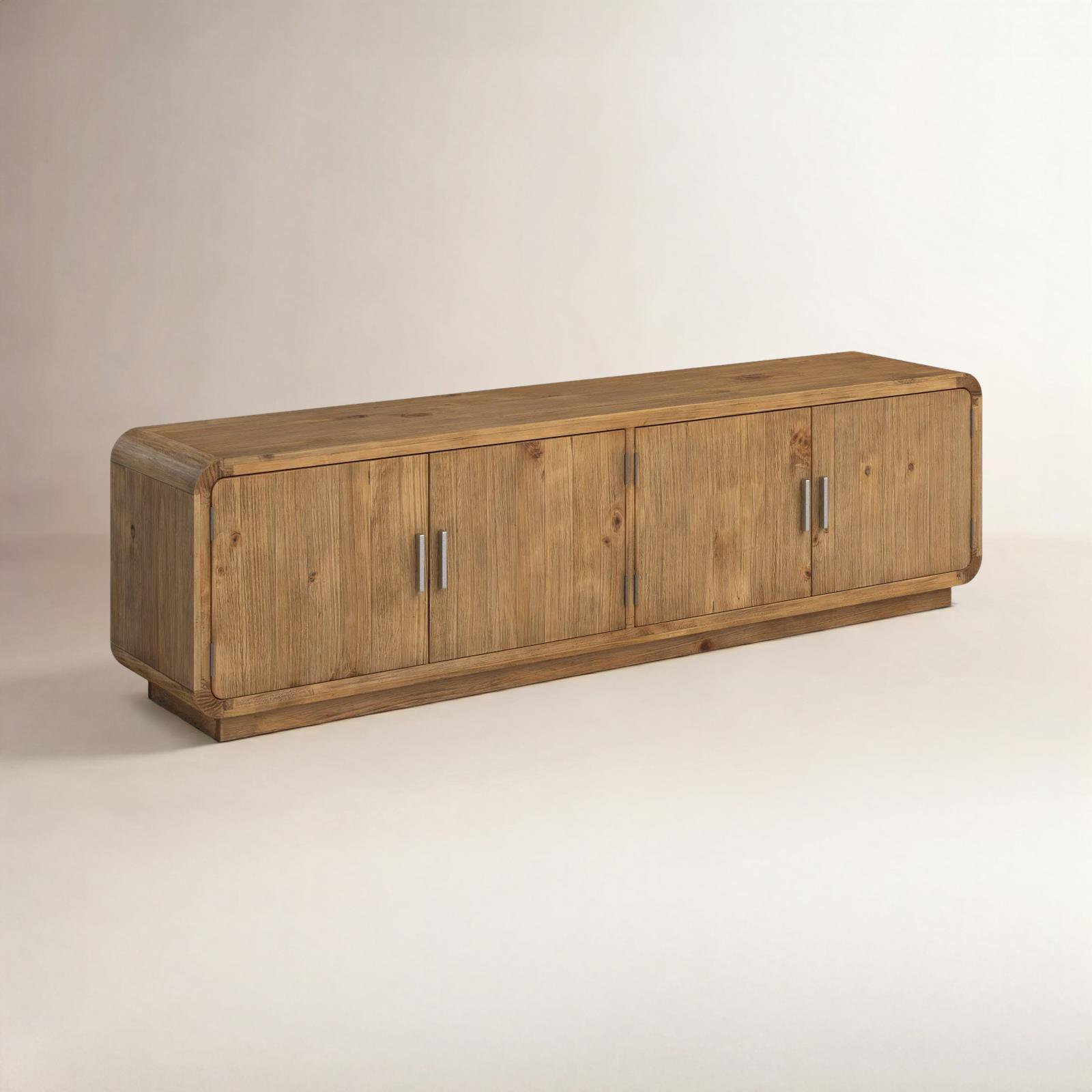 Thompkins 79" Pine TV Stand, Natural
