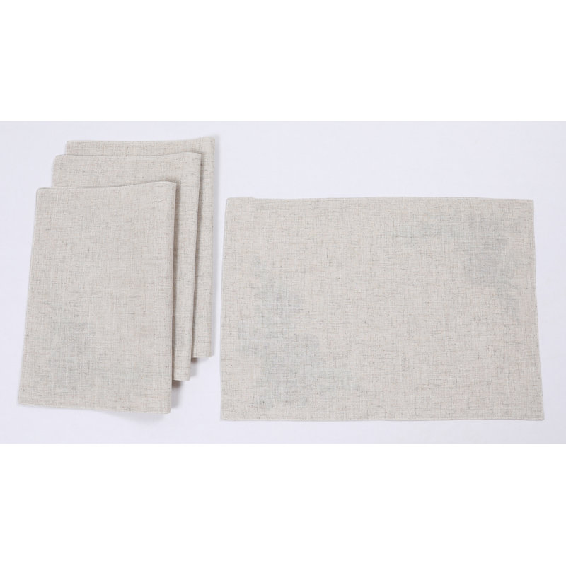 Jakarta Embroidered Rectangle Placemat, Linen