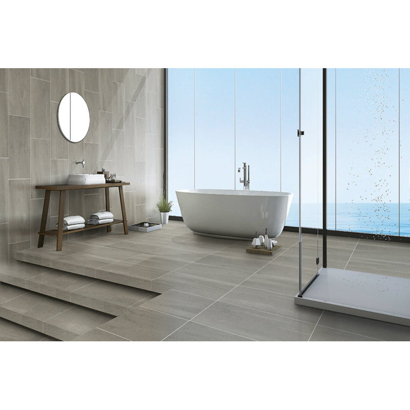 Iris Atelier Toupe 12" X 24" Floor And Wall Tile, Grey
