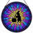 12"H Witch Cauldron Stained Glass Window Panel