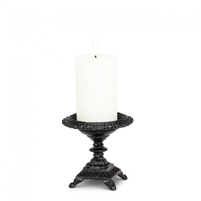 Medium Pedestal Candle Holder, 3.5" H x 3.5" W x 3.5" D