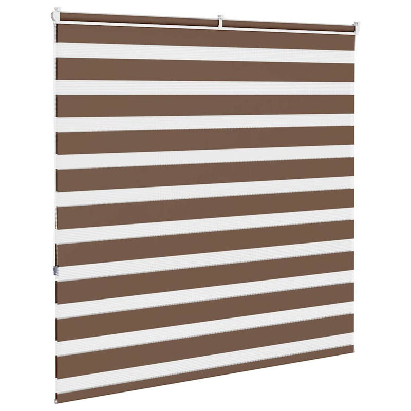 George Oliver Zebra Blind Polyester, Brown, 150cmW x 150cmL