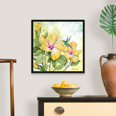Hibiscus, art mural sur toile