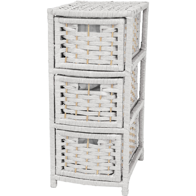 Hull 3 Drawer Storage Drawer, White