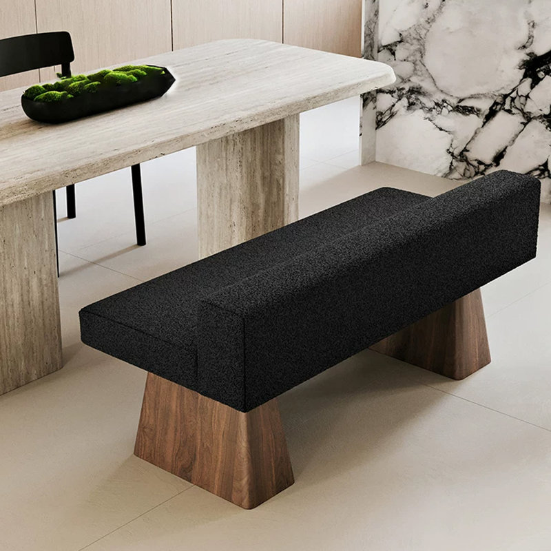Banc rembourré Modern, H 25,59 po x l 47,24 po x P 23,62 po