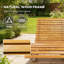 Chaise berçante en bois en forme de S à lattes