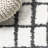 Arenal Geometric Grid Shag White/Gray Rug-1370508904