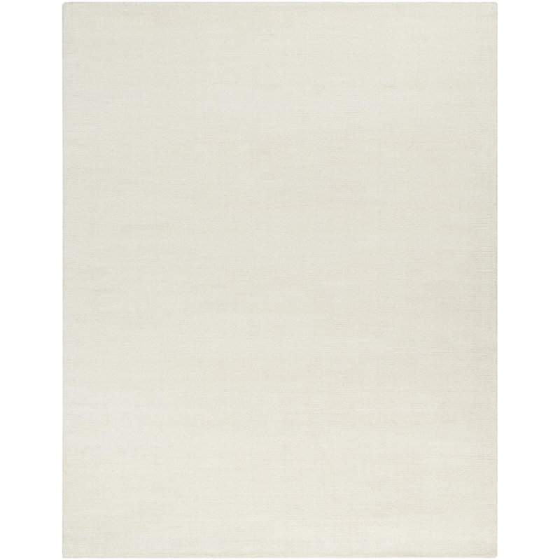 Crowe Wool Light Beige Area Rug, Rectangle 6' x 9'