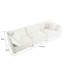 Canapé modulaire en chenille blanc avec tissu d'ameublement modulaire et réversible
