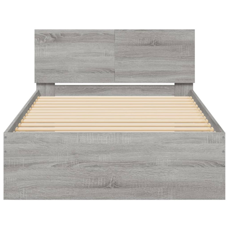 Bed, 100 x 200 cm, Grey Sonoma