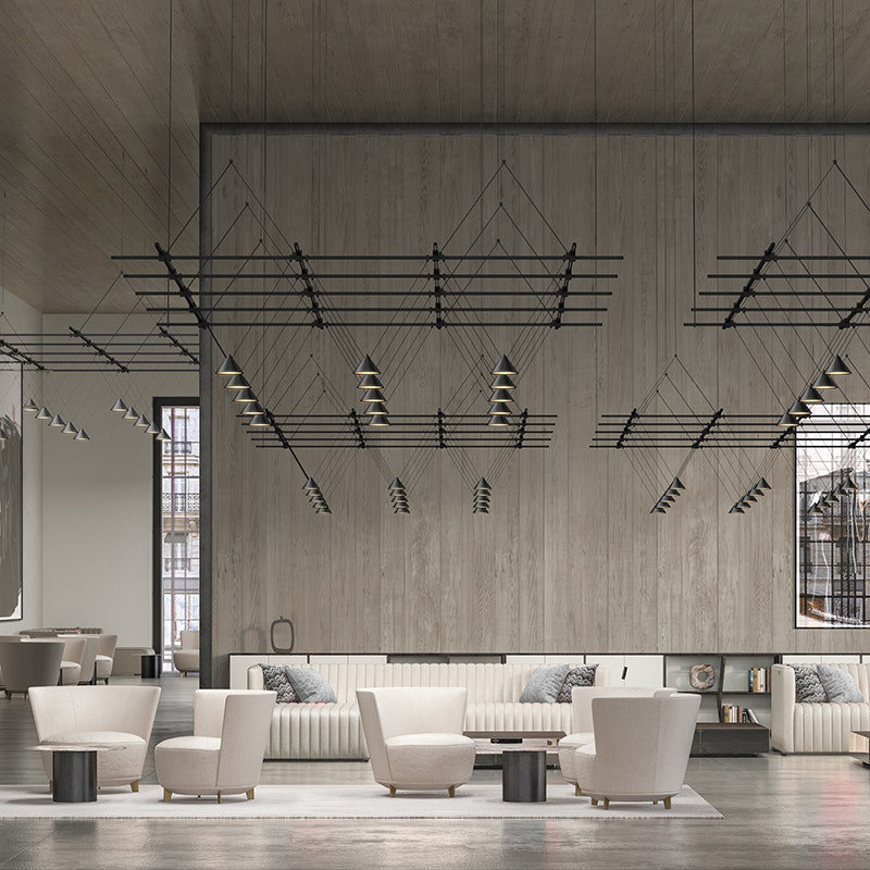 Lustre géométrique à 15 lumières DEL Suspender®