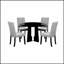 Table de salle à manger ronde pour comptoir en faux marbre de 43 pouces de style moderne Mid-Century pour divers décors-652941664