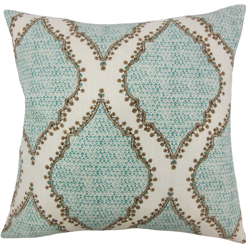 Square Pillow Cover & Insert, 18" H x 18" W x 5" D, Grey