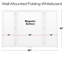Tableau blanc pliant mural en bois 40 x 60 po, cadre blanc, tableau effaçable à sec pour le bureau, la salle de classe, la maison et la planification-136271440