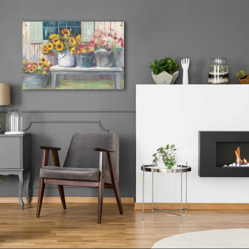 «Green Bench Bright» par Carol Rowan, H 24 po x l 36 po x P 0,2 po