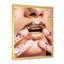 Femme avec des lèvres dorées et des paillettes sur les mains - Photographie sur toile-59842461-59842463