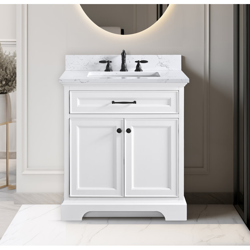 Ensemble de meuble-lavabo simple 30 po Aanayah, White