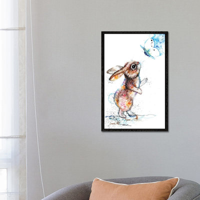 Rabbit And Cabbge White by BebesArts - Gallery-Wrapped Canvas Giclée on Canvas