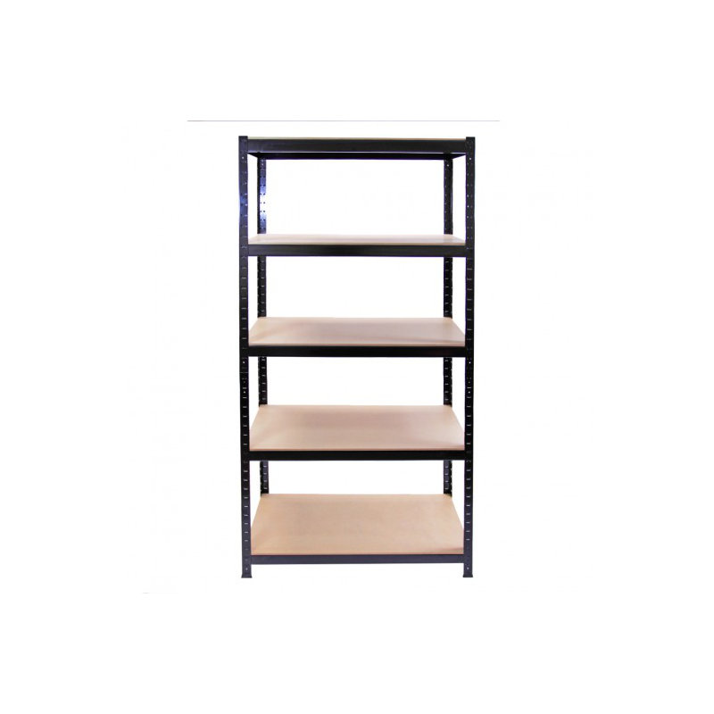 Height -Adjustable Shelving Unit, 180cm H x 90cm W x 45cm D, Black