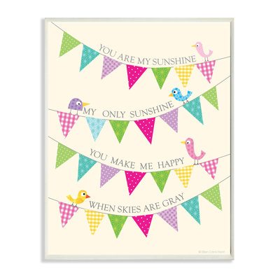 Impression sur plaque Gupton «You Are My Sunshine and Birdies»