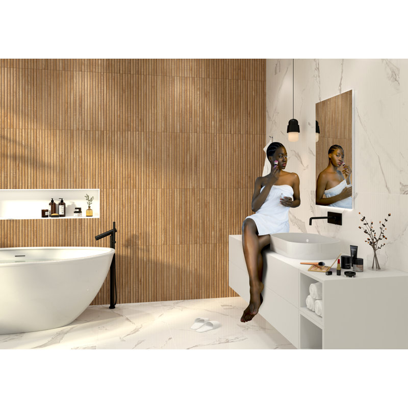24" x 47" Porcelain Floor & Wall Tile, Natural