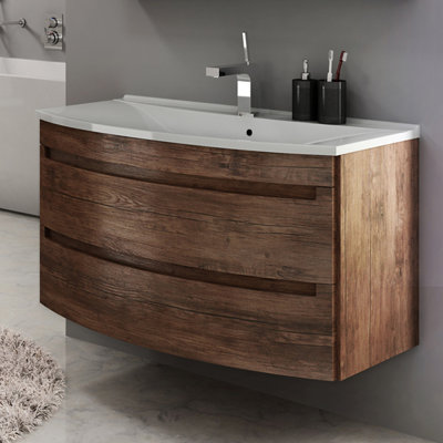 Mcdaniels 900mm Single Bathroom Vanity with Integrated Dolomite Basin