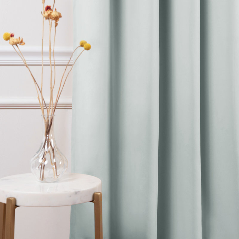 Adina Sevan Solid Thermal Grommet Curtain Panels, 52" W x 63" L, Mint