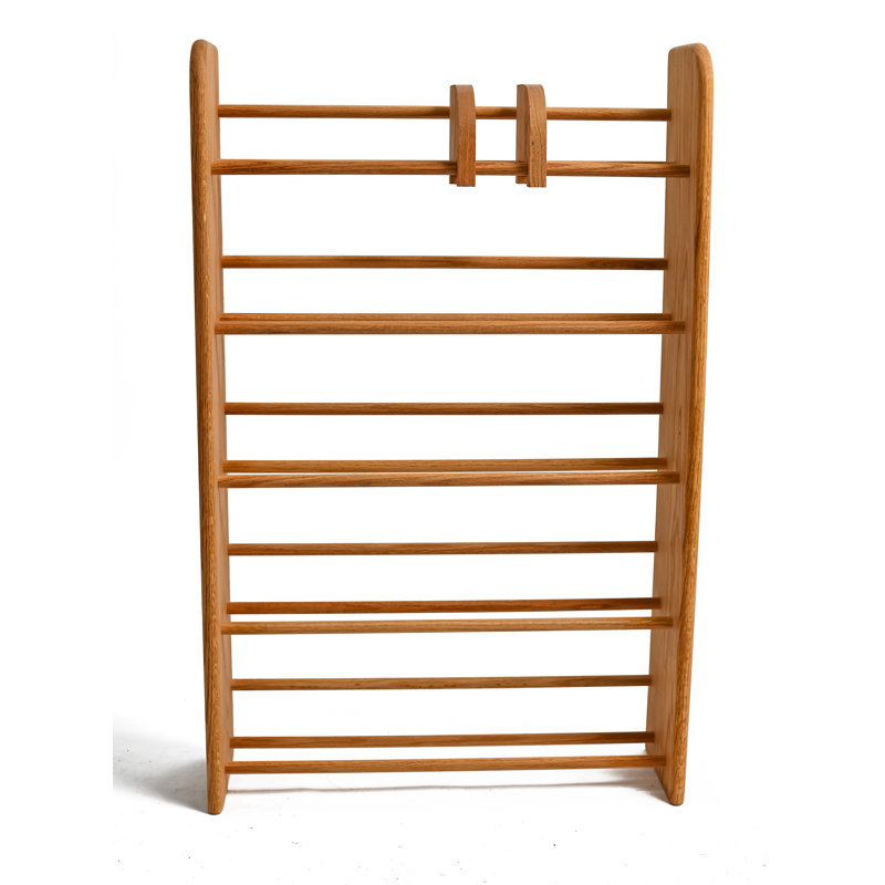 Dowel-Style Wooden CD Rack - 01 Series, Dark, 37.25" H x 24.25" W x 7.25" D