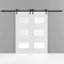 Portes blanches en verre givré Sete avec trousse de quincaillerie d'installation Sete-58144665-58144647