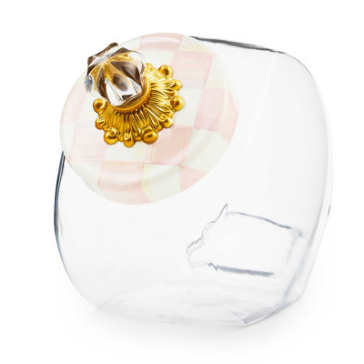 Rosy Check Lid Cookie Jar