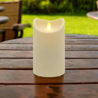 Weather Resistant LED Candle with Flickering Flame
