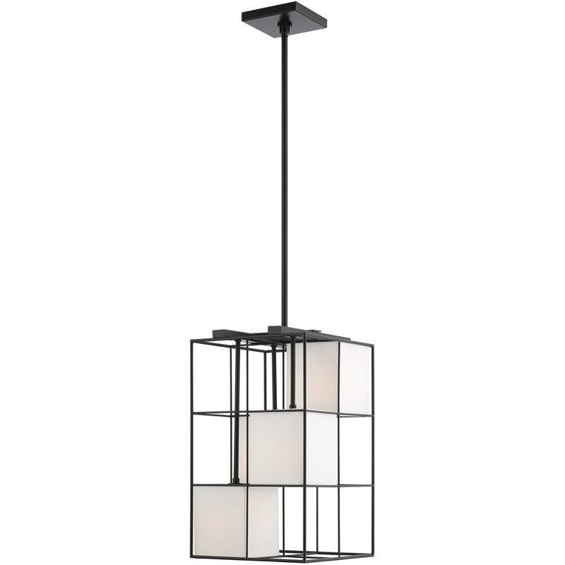 Lustre rectangulaire à 4 lumières DEL Barbur