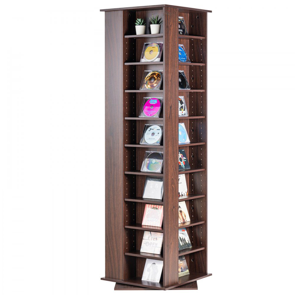 Winston Porter Media Storage Cabinet, 4-Layer DVD Shelf Holds 1040 CDs ...