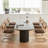 Brown Rattan Dining Chairs Set of 4,Wooden Mid-Century Modern Kitchen Chairs, Mesh Back Cane Dining Room Chairs, Cesca Chair with Metal Chrome Legs-1228193020-1228193021