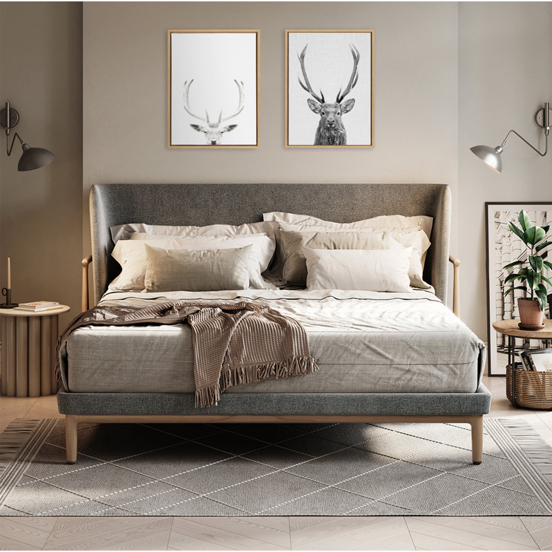 «The Red Deer BW» par Simon Te, reproduction d'art sur toile encadrée, Naturel, H 24 po x l 18 po x P 1,62 po