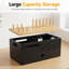 Organisateur de station de charge en bambou, support de chargeur 2 couches avec tiroir, naturel et noir-513288684
