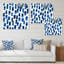 Motif de rayures bleues - Toile à motifs-1534519131-1534519125