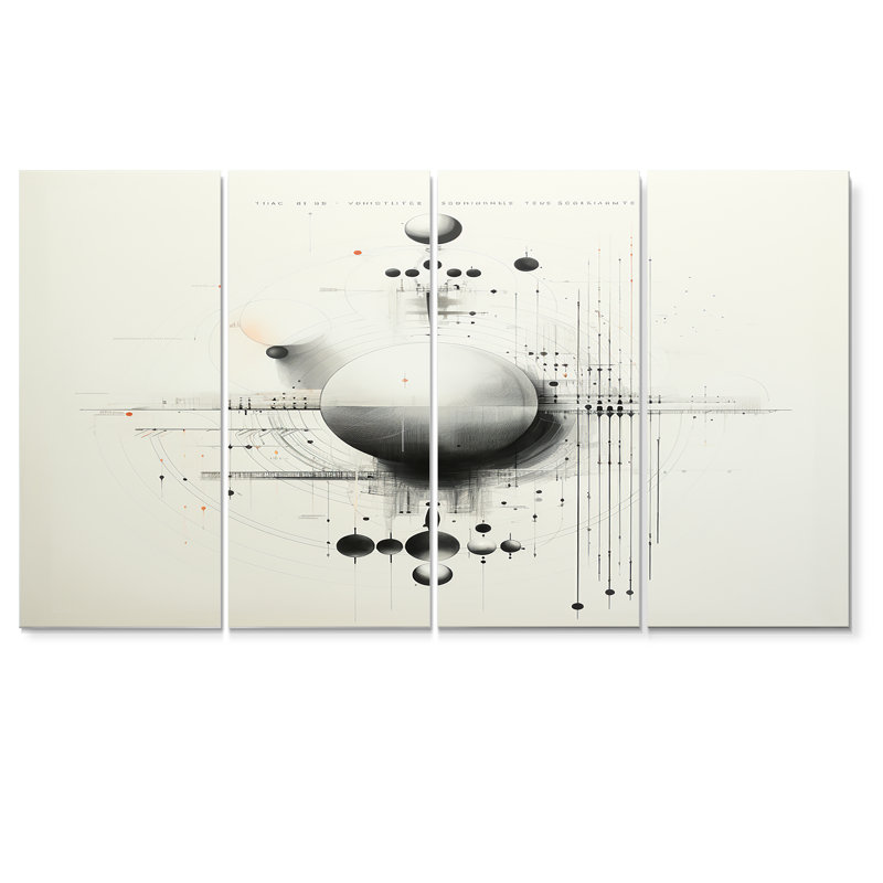 Condry - Geometric Wall Art Decor Set 4 Piece, 28" H x 48" W