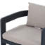 Chaise de salle à manger en aluminium, cadre gris foncé avec coussin beige, ensemble de 2-696714266