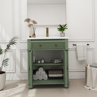 Meuble-lavabo autoportant avec rangement