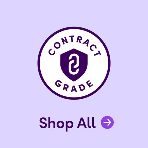 Contract Grade badge with a shield icon, Shop All.