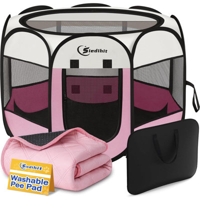 Chien, parc pour chat, chiot, parc pour l'intérieur, cage de tente, cage d'extérieur, chenil pour chien avec cage de transport
