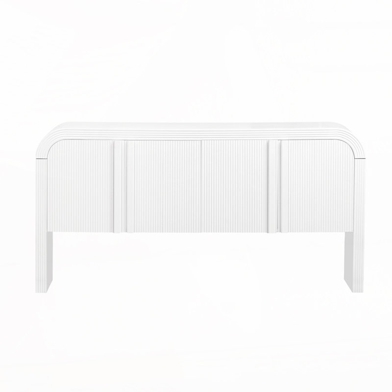Armoire de rangement décorative Wave, Blanc