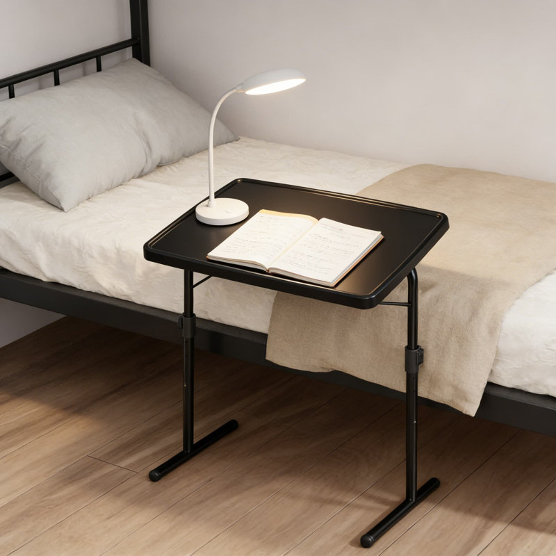 Table-plateau pliable réglable avec 6 réglages de hauteur et 3 angles d'inclinaison - Très grand bureau pour ordinateur portable robuste pour manger, travailler sur un canapé, un lit ou sur le sol