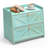 Vintage Double Layer Bread Box For Kitchen Counter, Bamboo Bread Storage Container(Antique Blue)-329883371