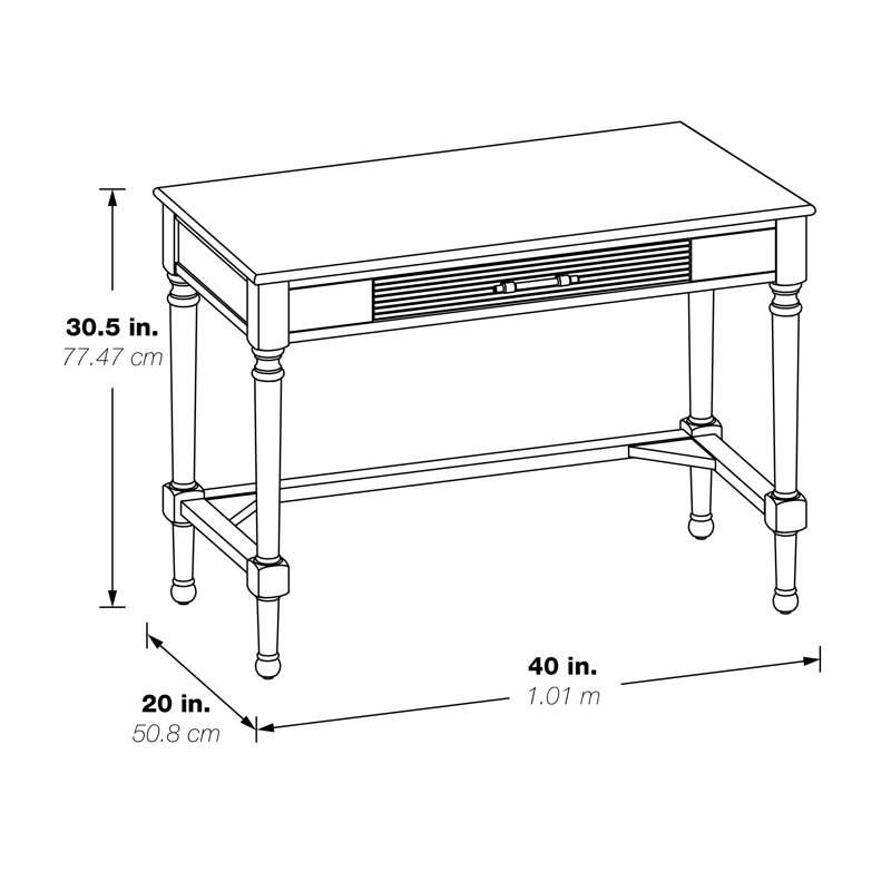 Deleana Solid Wood Base Writing Desk