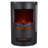 Cambridge Round Freestanding Electric Fireplace in Black