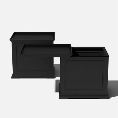 Brixton Series Rectangular Outdoor Side Table , 24'' in. W 19'' in. D