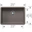 Precis SILGRANIT 25" L x 18'' W Undermount ADA Kitchen Sink-83843654